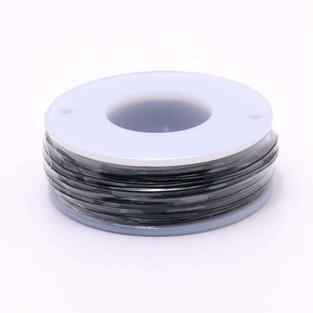 Round Aluminum Wire with Spool Black 20 Gauge 0.8mm 36m/roll