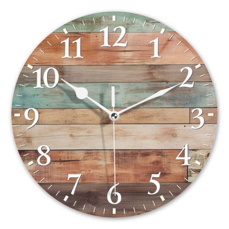 Decorative Round Wall Clocks Non-Ticking Silent Battery Operated Clocks ...