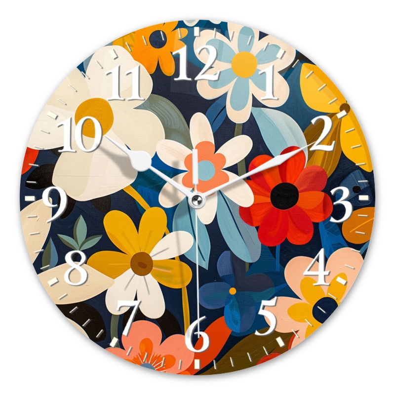 Round Analog Wall Clocks with Non-Ticking Sweep Movement,Battery ...