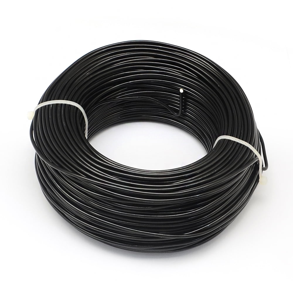 Round Anodized Aluminum Wire Bendable Metal Craft Wire for DIY Jewelry Craft Making Black 7 Gauge 3.5mm 20m/500g(65.6 Feet/500g)