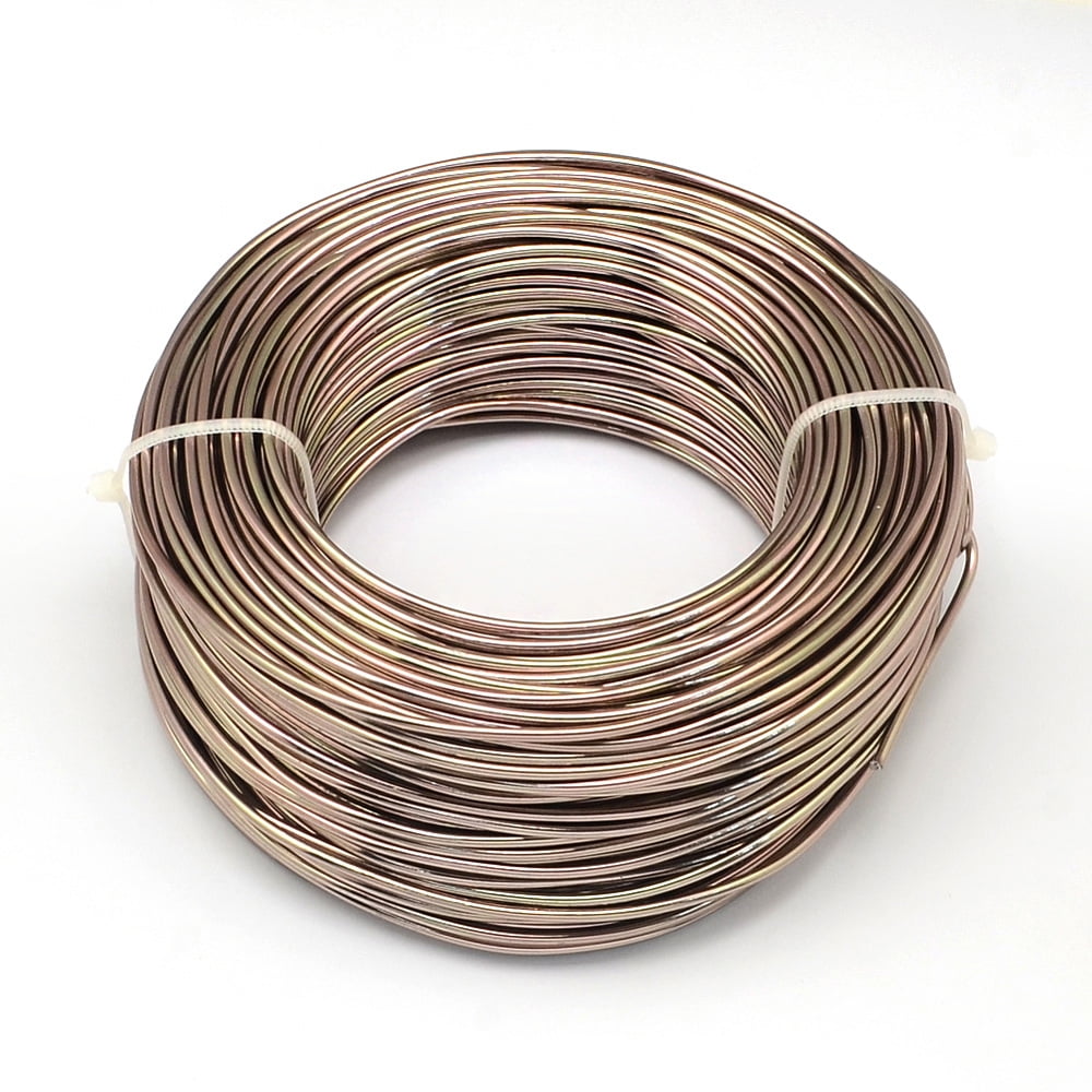 Round Anodized Aluminum Wire Bendable Metal Craft Wire for DIY Jewelry Craft Making Camel 9 Gauge 3.0mm 25m/500g(82 Feet/500g) DIY
