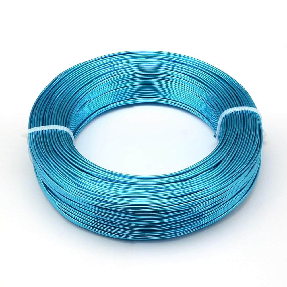 Round Anodized Aluminum Wire Bendable Metal Craft Wire for DIY Jewelry Craft Making Dodger Blue 10 Gauge 2.5mm 35m/500g(114.8 Feet/500g)