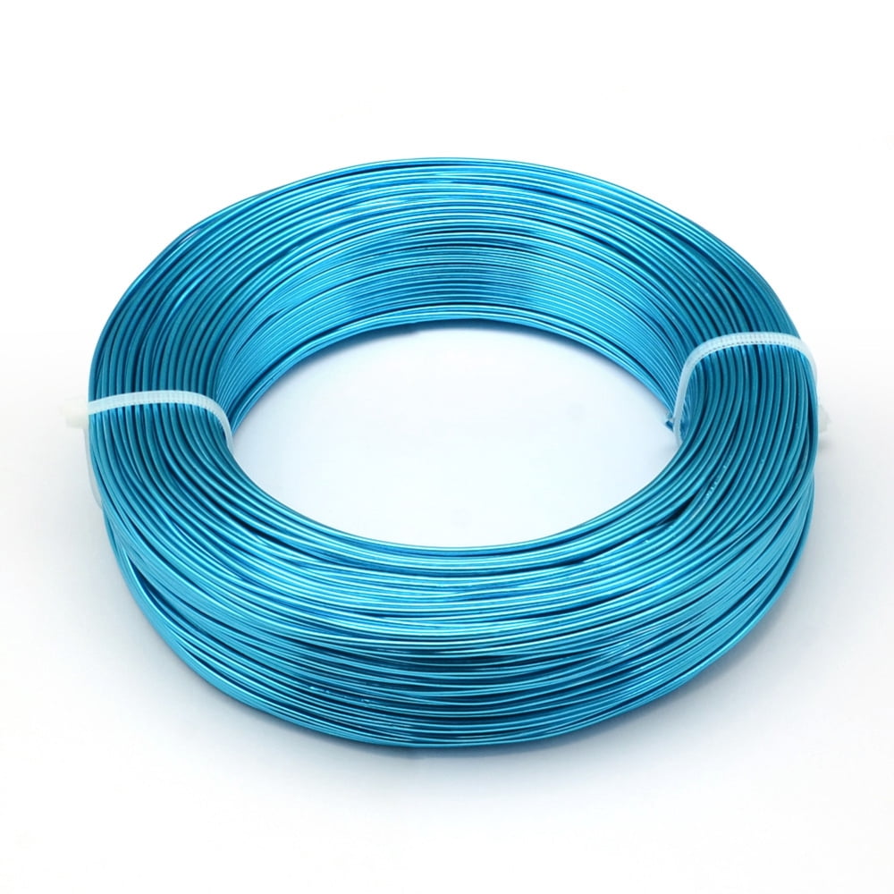 Round Anodized Aluminum Wire Bendable Metal Craft Wire for DIY Jewelry Craft Making Dodger Blue 6 Gauge 4mm 16m/500g(52.4 Feet/500g)