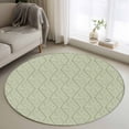 thumbnail image 1 of Round Area Rug 3.3 Ft, Sage Green Washable Non-Slip Circle Carpet for Living Room/Bedroom, Modern Abstract Art Farmhouse Low-Profile Small Kitchen Mats Collection Rugs for Indoor, 1 of 7