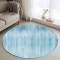thumbnail image 1 of Round Area Rug 3.3 Ft, Teal Blue Washable Non-Slip Circle Carpet for Living Room/Bedroom, Modern Abstract Art Ombre Striped Low-Profile Small Kitchen Mats Collection Rugs for Indoor, 1 of 7