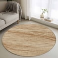 thumbnail image 1 of Round Area Rug 3 Ft, Country Farmhouse Washable Non-Slip Circle Carpet for Living Room/Bedroom, Vintage Brown Wooden Grain Low-Profile Small Floor Mats Collection Rugs for Indoor, 1 of 8