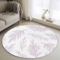 thumbnail image 1 of Round Area Rug 3 Ft, Pink Purple Tree Branches Washable Non-Slip Circle Carpet for Living Room/Bedroom, Farmhouse Nature Botanical Low-Profile Small Floor Mats Collection Rugs for Indoor, 1 of 8