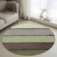thumbnail image 1 of Round Area Rug 3ft,Farmhouse Sage Green Wood Board Washable Carpet Non-Slip Runner Accent Rugs Indoor Floor Mat for Bedroom Living Room Decor,Retro Wooden Grain, 1 of 9