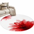 thumbnail image 1 of Round Area Rug-3ft Gradient Red Flower Non Slip Washable Circle Carpet Soft Large Floor Rugs for Living Room Bedroom Nursery Office, 1 of 9