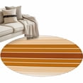 thumbnail image 1 of Round Area Rug-3ft Modern Gradient Orange Stripe Non Slip Washable Circle Carpet Soft Large Floor Rugs for Living Room Bedroom Nursery Office, 1 of 9