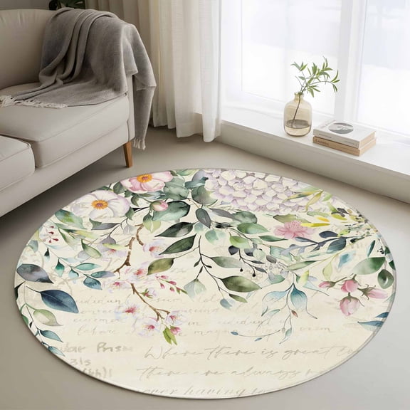 Peony Rugs Black Floral Area Rugs, Black Peony Flower Carpet, Vintage Washable Non ...
