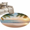 thumbnail image 1 of Round Area Rug 4 FT, Non Slip Indoor Outdoor Rug, Washable Soft Circular Carpet Non-Shedding Floor Mat for Coffee Table Nursery Foyer Balcony, 1 of 9