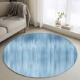 thumbnail image 1 of Round Area Rug 4 Ft, Blue Washable Non-Slip Circle Carpet for Living Room/Bedroom, Modern Abstract Art Ombre Striped Low-Profile Crawling Mats Collection Rugs for Indoor, 1 of 7