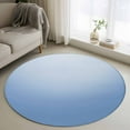 thumbnail image 1 of Round Area Rug 4ft,Watercolor Blue Gradient Washable Carpet Non-Slip Runner Accent Rugs Indoor Floor Mat for Bedroom Living Room Decor,Minimalist Style, 1 of 9