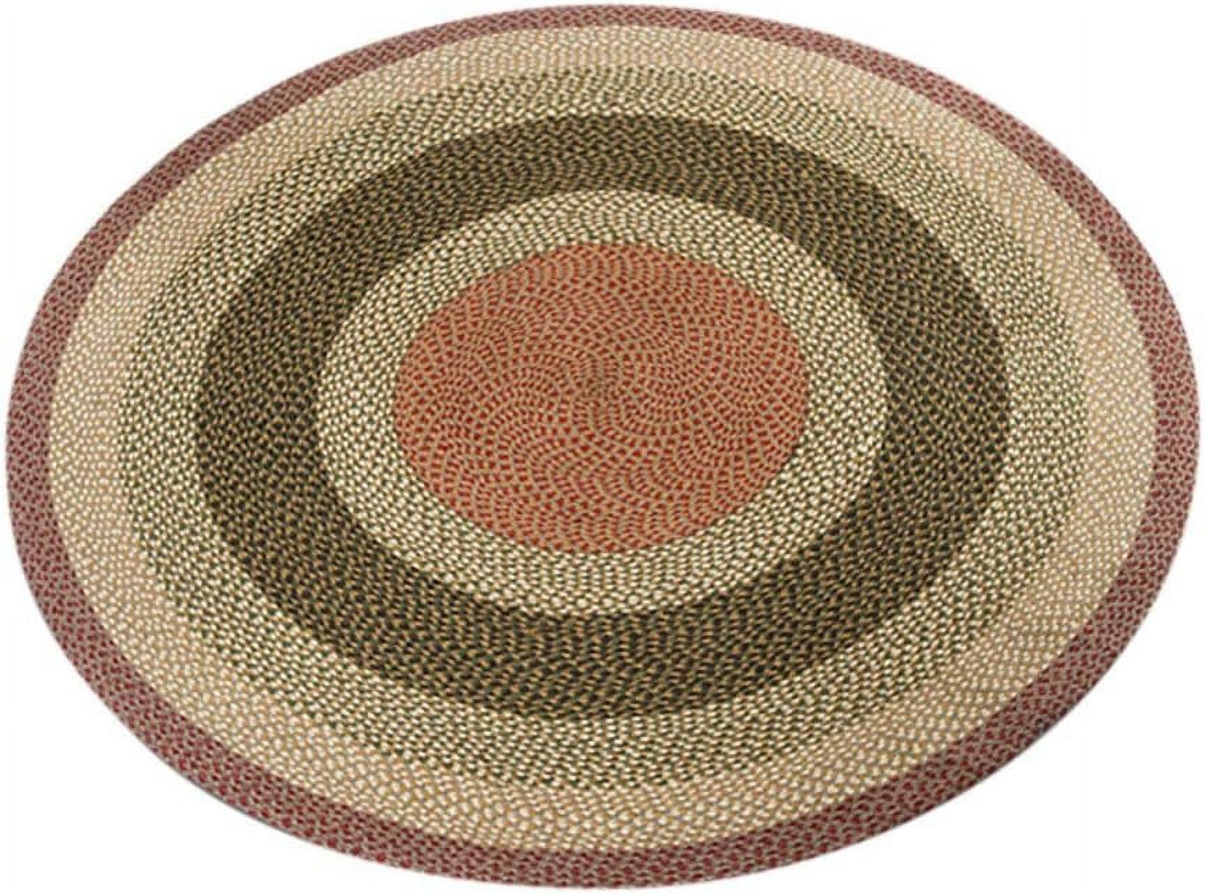 Handmade Gray Braided Round Jute Area Rug 69"