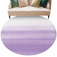 thumbnail image 1 of Round Area Rug 6ft,Abstract Stripe Gradient Purple Washable Carpet Non-Slip Runner Accent Rugs Indoor Floor Mat for Bedroom Living Room Decor,Modern Watercolor Striped, 1 of 9