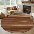 thumbnail image 1 of Round Area Rug 7 Ft, Brown Western Washable Non-Slip Circle Carpet for Living Room/Bedroom, Vintage Farmhouse Wood Barn Door Low-Profile Large Runner Mat Collection Rugs for Indoor, 1 of 8