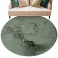 thumbnail image 1 of Round Area Rug 8ft,Abstract Modern Sage Green Marble Washable Carpet Non-Slip Runner Accent Rugs Indoor Floor Mat for Bedroom Living Room Decor,Natural Texture Gold Stripe, 1 of 9