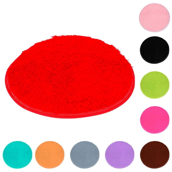 Round Area Rug for Bathroom | Soft Bath Mat, Water Absorbent Non-Slip Bathroom Rug | Washable Shag Carpet for Shower, Bedroom, or Home Décor,15.75inch