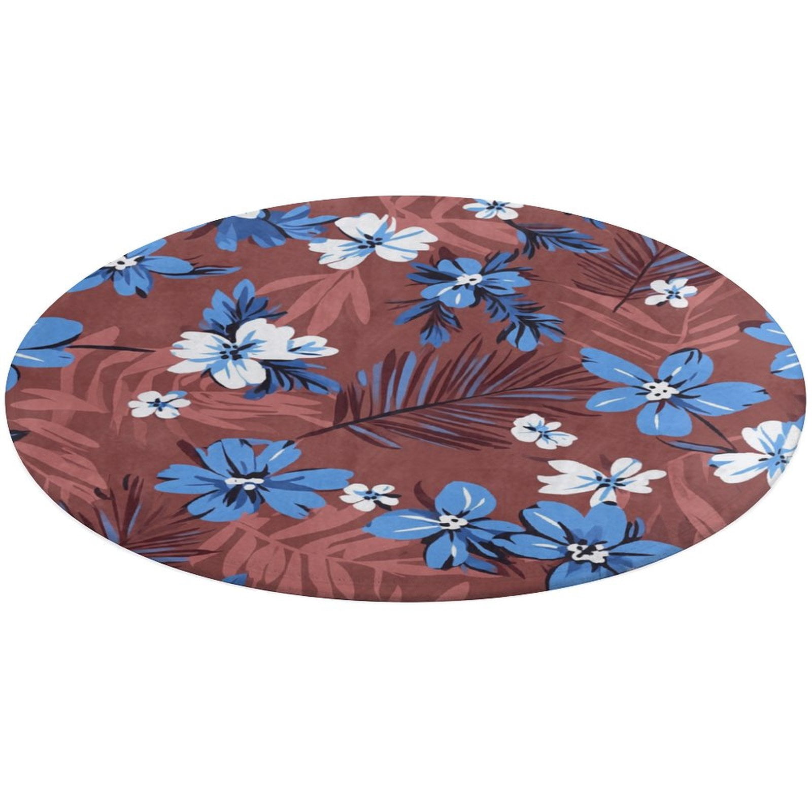 Round Area Rug Bohemian Pattern Indoor Floor Area Mat Stain-Proof Mat ...
