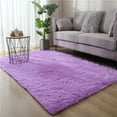 thumbnail image 1 of Round Area Rug,Multi-Purpose Floor Mat for Bedroom Living Room Yoga Chair Mat w/ Non-Slip Velvet Design,Stylish Comfortable Home & Holiday Decor for Indoor Outdoor Dorm Beach Picnic Settings-Purple, 1 of 2