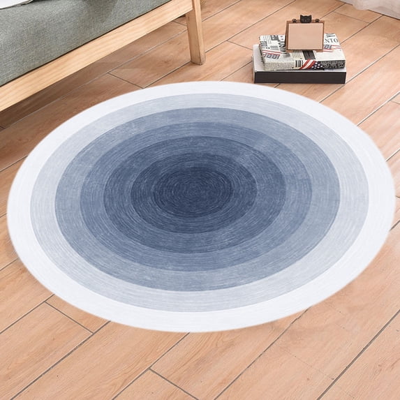 Round Area Rug, Non Slip Small Carpet for Living Room, Soft Floor Cushion for Bedroom Bedside and Study Space