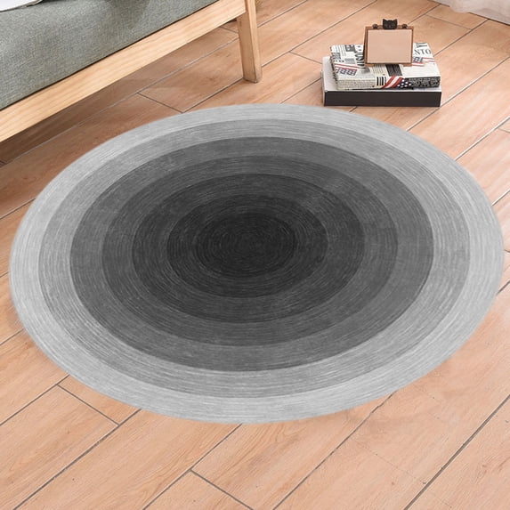 Round Area Rug, Non Slip Small Carpet for Living Room, Soft Floor Cushion for Bedroom Bedside and Study Space