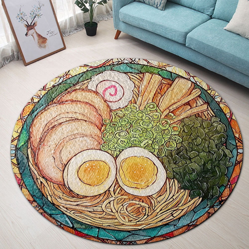 Round Area Rug, Sun63 Non-Slip Floor Mat, Soft Washable Carpet for Living Room Bedroom Decor 24 Inch