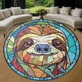 thumbnail image 1 of Round Area Rug, Tree3 Non-Slip Floor Mat, Soft Washable Carpet for Living Room Bedroom Decor 31 Inch, 1 of 6