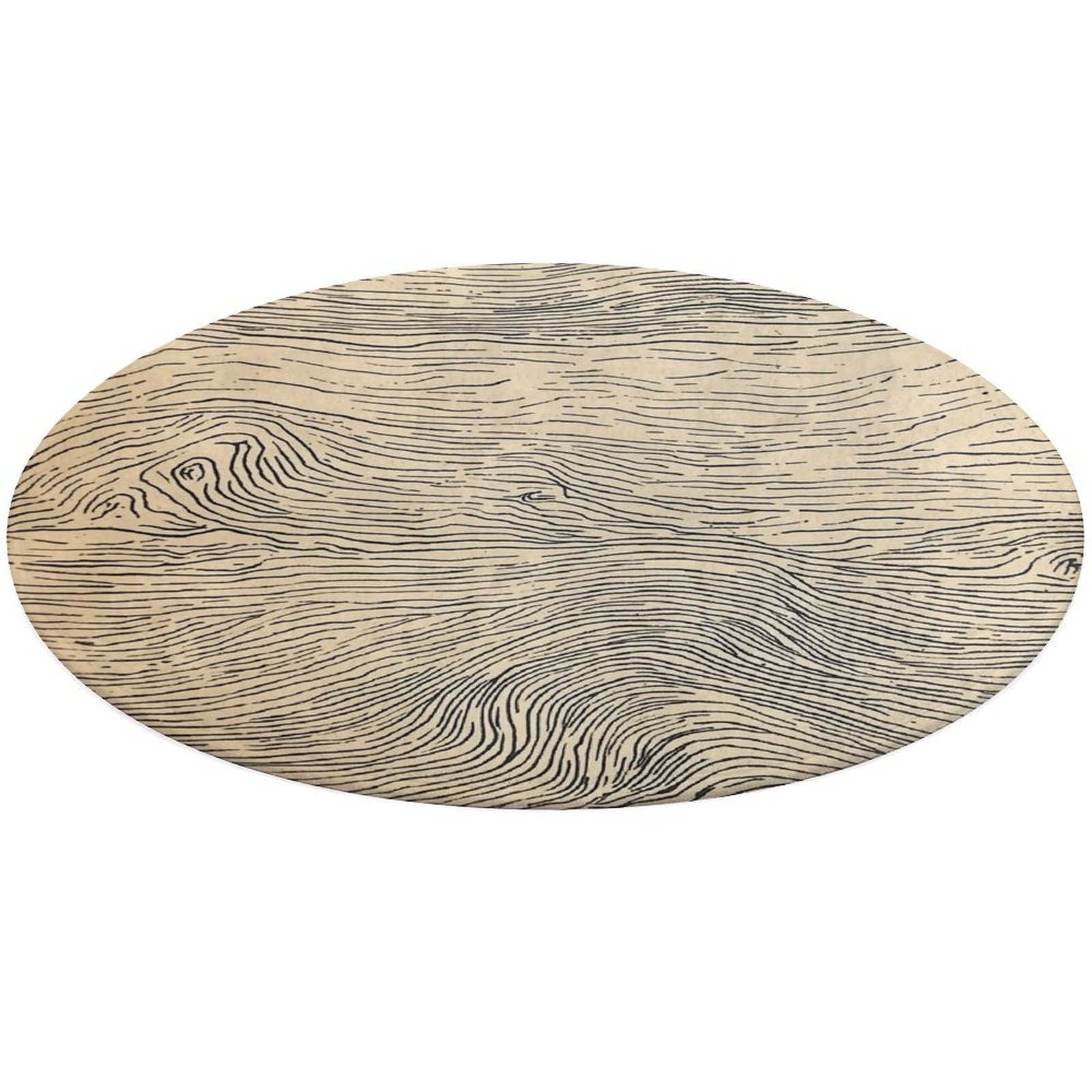 Round Area Rug Wood Grain Texture Indoor Floor Area Mat Stain-Proof Mat ...