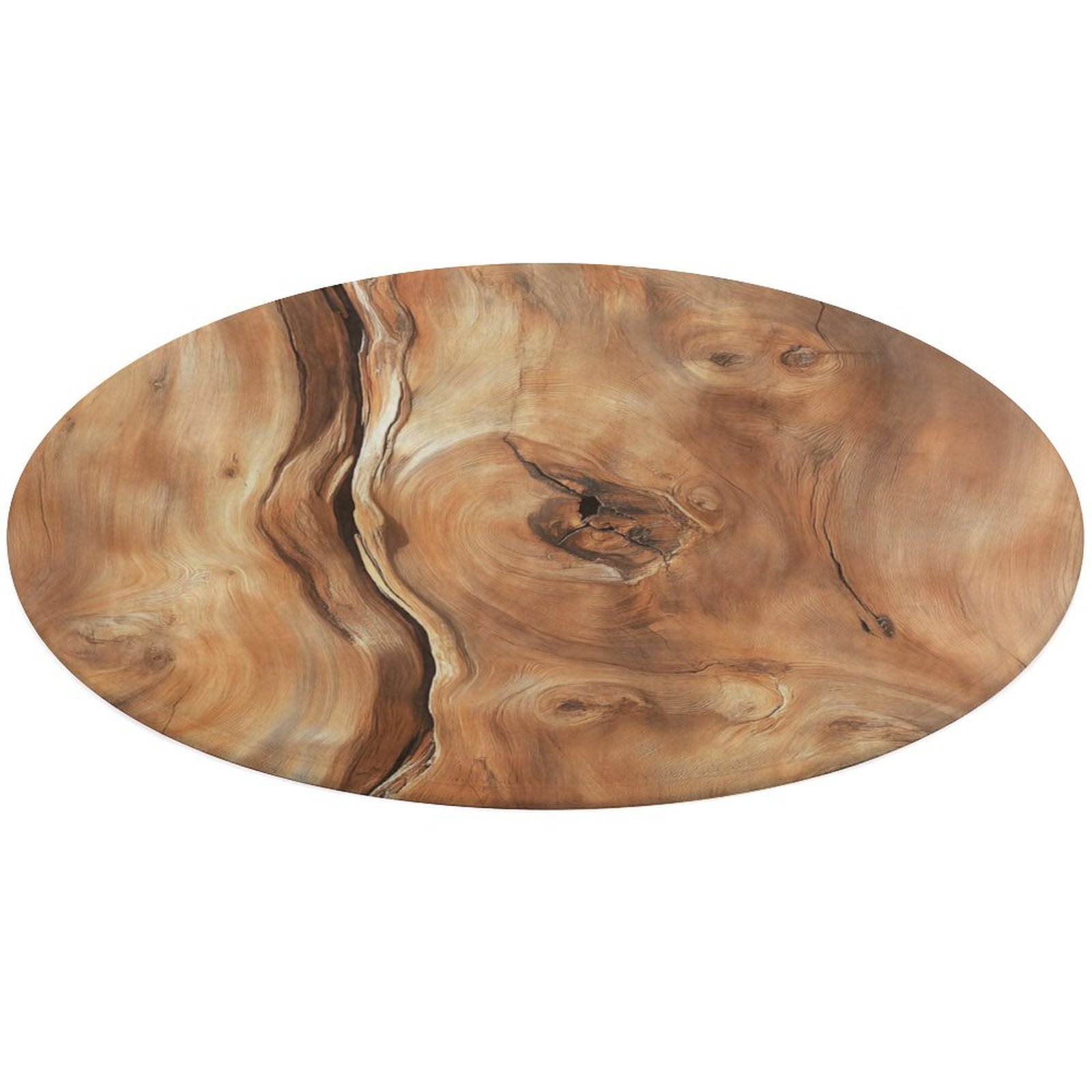 Image showcasing Round Area Rug Wood Grain Texture Indoor Floor Area Mat Stain-Proof Mat ...