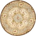 thumbnail image 1 of Traditional Rug - Empire Wool Pile -Ivory/Light Blue-Color:Ivory/Light Blue,Design:Traditional,Shape:Round,Size:4'L x 4'W, 1 of 4