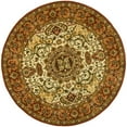 thumbnail image 1 of Round Area Rug in Ivory and Rust, 1 of 4