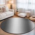 thumbnail image 1 of Round Area Rugs 3.3Ft, Grey White Ombre Non-Slip Washable Circle Rugs Carpet, Contemporary Art Abstract Aesthetics Indoor Outdoor Rug Floor Mats Throw Runner for Bedroom Living Room Bathroom, 1 of 8