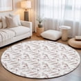 thumbnail image 1 of Round Area Rugs 5Ft, Farmhouse Monkey Non-Slip Washable Circle Rugs Carpet, Vintage Brown Plants Rustic Turtles Peacock Indoor Outdoor Rug Floor Mats Throw Runner for Bedroom Living Room Bathroom, 1 of 8