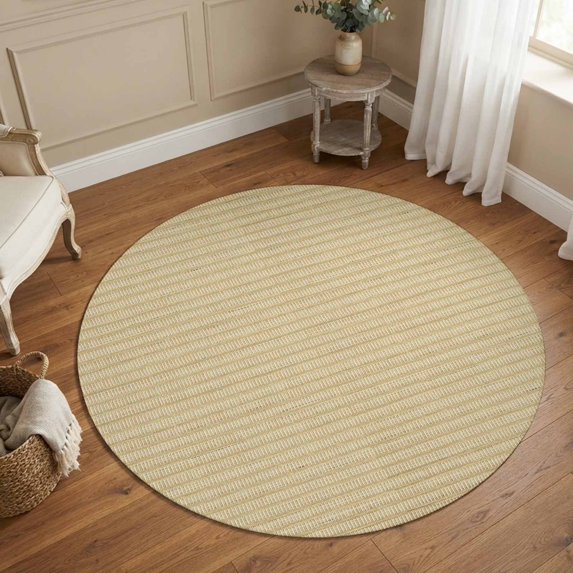 Round Area Rugs 6Ft, Beige Abstract Art Non-Slip Washable Circle Rugs Carpet, Modern Aesthetics Luxury Indoor Outdoor Rug Floor Mats Throw Runner for Bedroom Living Room Bathroom