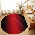 thumbnail image 1 of Round Area Rugs 6Ft, Black Red Ombre Non-Slip Washable Circle Rugs Carpet, Modern Art Abstract Aesthetics Indoor Outdoor Rug Floor Mats Throw Runner for Bedroom Living Room Bathroom, 1 of 8