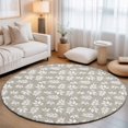 thumbnail image 1 of Round Area Rugs 6Ft, Brown Leaves Non-Slip Washable Circle Rugs Carpet, Country Pastoral Nature Plants Aesthetic Indoor Outdoor Rug Floor Mats Throw Runner for Bedroom Living Room Bathroom, 1 of 8
