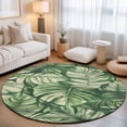 thumbnail image 1 of Round Area Rugs 6Ft, Tropical Leaves Non-Slip Washable Circle Rugs Carpet, Watercolor Retro Country Summer Leaf Indoor Outdoor Rug Floor Mats Throw Runner for Bedroom Living Room Bathroom, 1 of 8