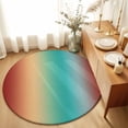 thumbnail image 1 of Round Area Rugs 6Ft, Yellow Green Orange Ombre Non-Slip Washable Circle Rugs Carpet, Modern Art Abstract Aesthetics Indoor Outdoor Rug Floor Mats Throw Runner for Bedroom Living Room Bathroom, 1 of 8
