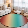 thumbnail image 1 of Round Area Rugs 7Ft, Yellow Green Orange Ombre Non-Slip Washable Circle Rugs Carpet, Modern Art Abstract Aesthetics Indoor Outdoor Rug Floor Mats Throw Runner for Bedroom Living Room Bathroom, 1 of 8