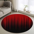 thumbnail image 1 of Round Area Rugs Collection 3 Ft, Dark Red Black Ombre Non-Slip Residential Carpet, Modern Abstract Art Striped Gradient Indoor Crawling Mats Doormat Runner Rugs Play Mat forBedroom, 1 of 9
