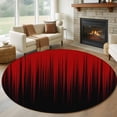 thumbnail image 1 of Round Area Rugs Collection 7 Ft, Dark Red Black Ombre Non-Slip Residential Carpet, Modern Abstract Art Striped Gradient Indoor Crawling Mats Runner Rugs for Living Room/Dining Room/Bedroom, 1 of 9