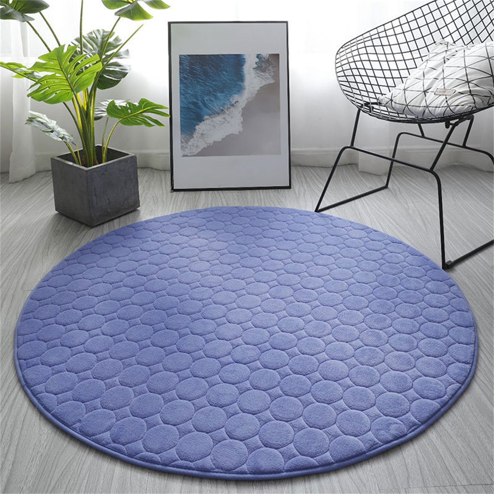 Round Area, Soft Bedroom Circle Rugs for Kids Girls Teen Room, Cute