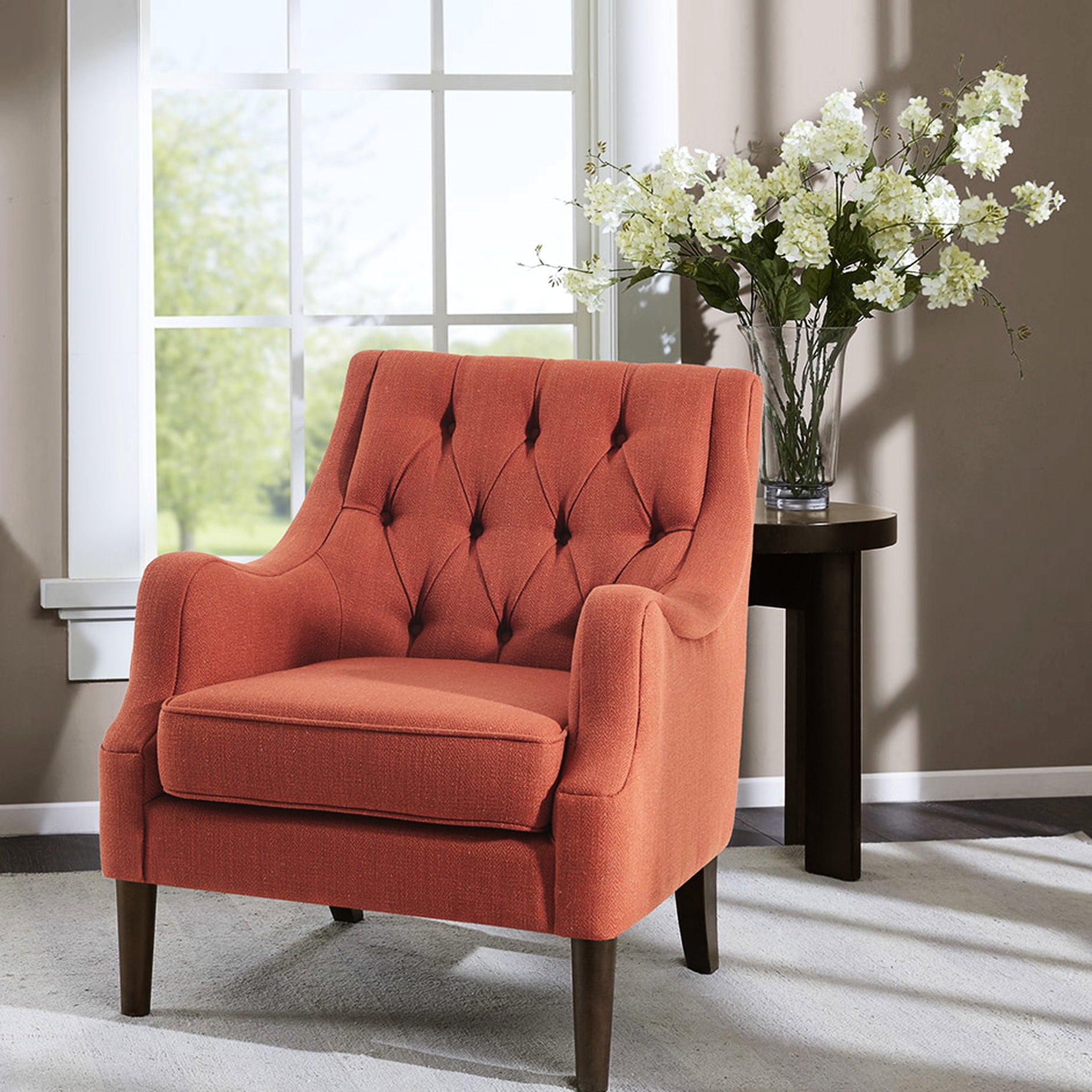 Round Arms, Solid Wood Legs - Add Style to Your Space with Transitional ...