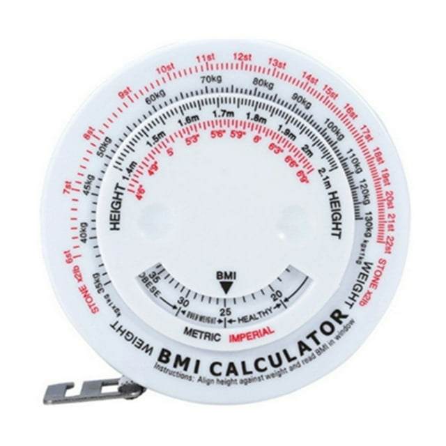 Round BMI Measuring Tape Automatic Retractable Waistline Tape