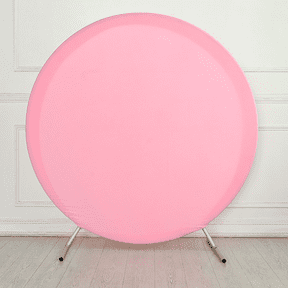 Round Backdrop Cover - 7.2x7.2ft Pink Circle Cover Round Photography Background for Birthday Party Baby Shower Wedding Decorations