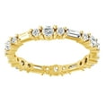 thumbnail image 1 of AFFY Round & Baguette Cut White Natural Diamond Full Eternity Band Rind In 14K Solid Yellow Gold (0.87 Ct), 1 of 1