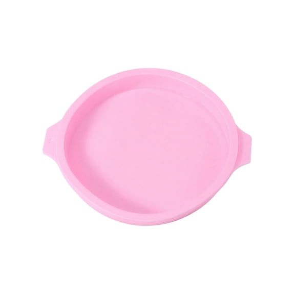 Round Baking Pan Pink Silicone 8 Inch Deep Layer Cake Baking Pan for Oven Home Kitchen Cake Baking Supplies