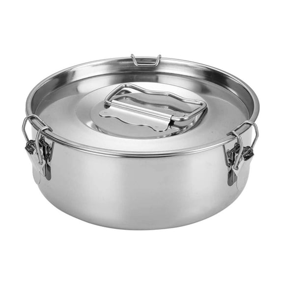 Round Baking Pan Stainless Steel Flan Molds With Lid and Lock For Cooking Even Heat Distribution Rusts Resistant